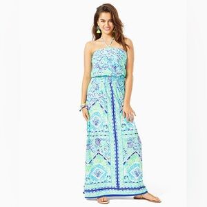 Lilly Pulitzer Vibrant Blue and Green Dress
